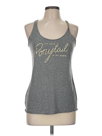 Pre-owned Next Level Apparel Tank Top Gray Halter Neckline Tops