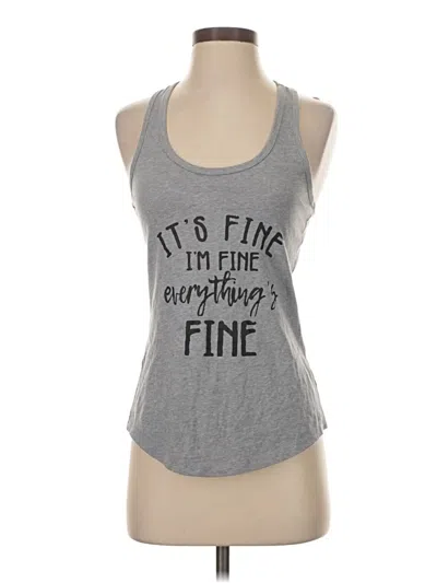 Pre-owned Next Level Apparel Tank Top Gray Halter Neckline Tops