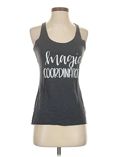 Pre-owned Next Level Apparel Tank Top Gray Halter Neckline Tops