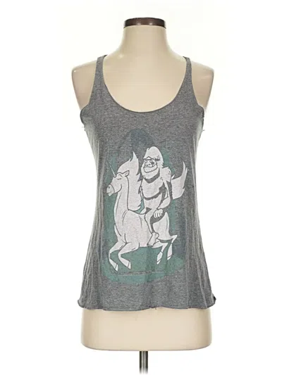 Pre-owned Next Level Apparel Tank Top Gray Halter Neckline Tops