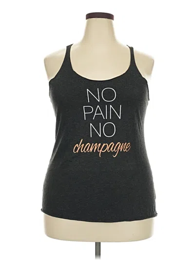 Pre-owned Next Level Apparel Tank Top Gray Halter Neckline Tops
