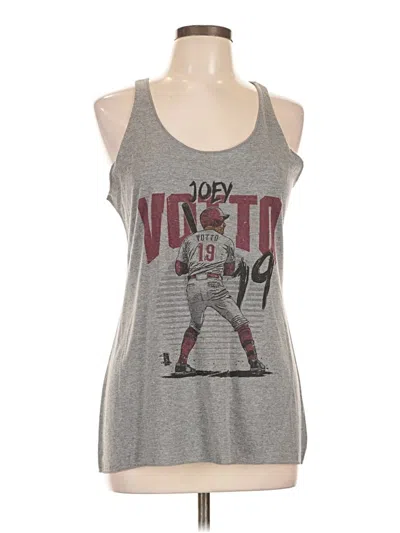 Pre-owned Next Level Apparel Tank Top Gray Halter Neckline Tops