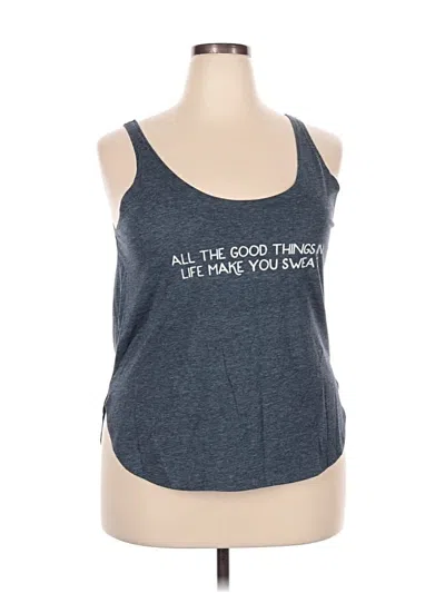 Pre-owned Next Level Apparel Tank Top Gray Strapless Neckline Tops