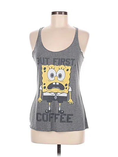 Pre-owned Next Level Apparel Tank Top Gray Strapless Neckline Tops