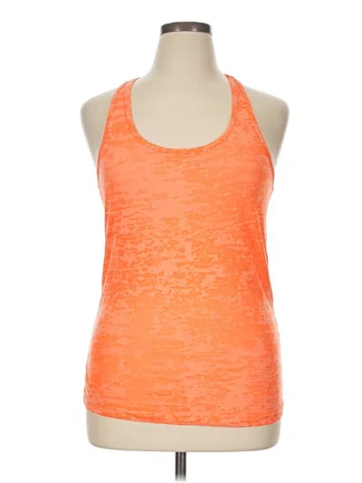 Pre-owned Next Level Apparel Tank Top Orange Halter Neckline Tops