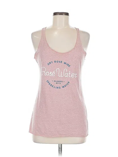 Pre-owned Next Level Apparel Tank Top Pink Halter Neckline Tops