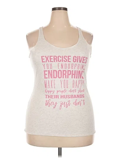 Pre-owned Next Level Apparel Tank Top Pink Strapless Neckline Tops