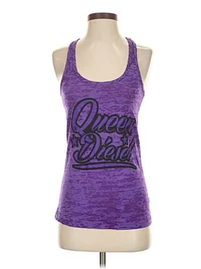 Pre-owned Next Level Apparel Tank Top Purple Halter Neckline Tops