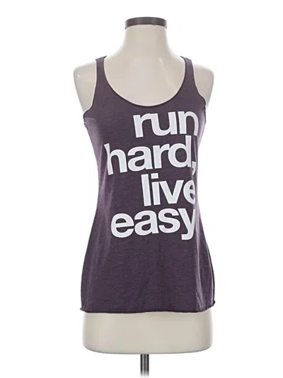 Pre-owned Next Level Apparel Tank Top Purple Halter Neckline Tops
