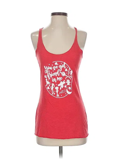 Pre-owned Next Level Apparel Tank Top Red Halter Neckline Tops