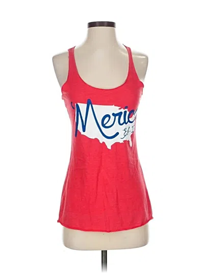 Pre-owned Next Level Apparel Tank Top Red Halter Neckline Tops