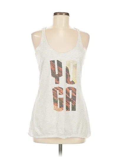 Pre-owned Next Level Apparel Tank Top Silver Halter Neckline Tops