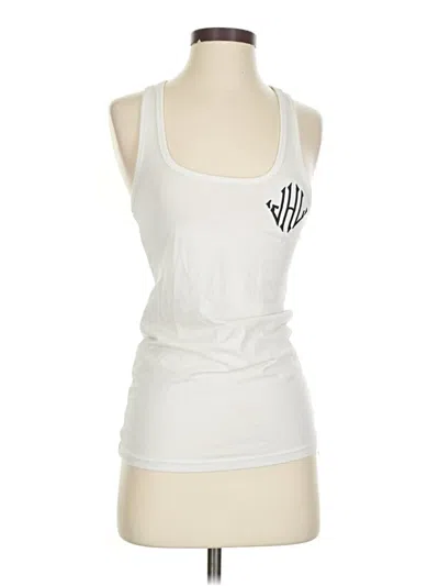 Pre-owned Next Level Apparel Tank Top White Halter Neckline Tops