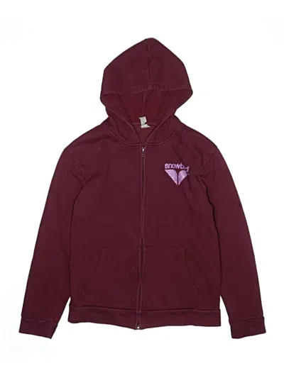 Pre-owned Next Level Apparel Kids' Zip Up Hoodie In Burgundy