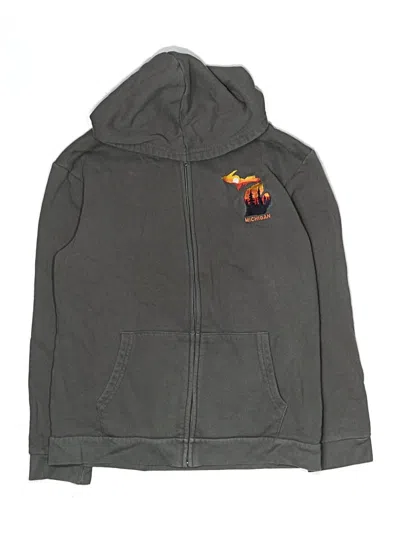Pre-owned Next Level Apparel Kids' Zip Up Hoodie In Gray
