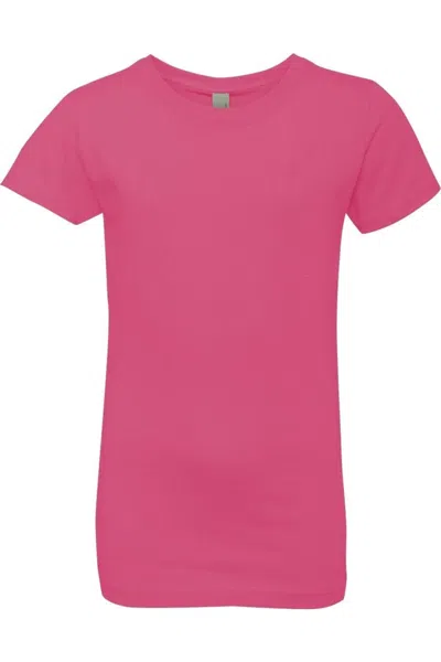 Next Level Kids' Girls Cotton Princess T-shirt In Pink