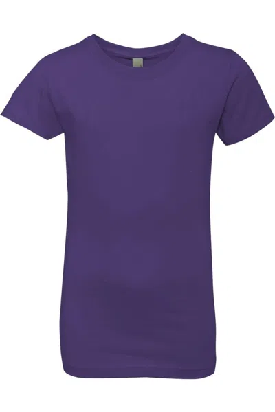 Next Level Kids' Girls Cotton Princess T-shirt In Purple