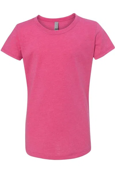 Next Level Kids' Girls Cvc Princess T-shirt In Pink