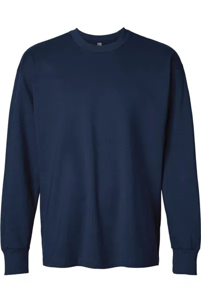 Next Level Heavyweight Long Sleeve T-shirt In Blue