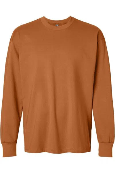 Next Level Heavyweight Long Sleeve T-shirt In Brown