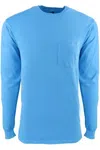 Next Level Inspired Dye Long Sleeve Pocket Crew In Blue