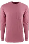 Next Level Inspired Dye Long Sleeve Pocket Crew In Pink