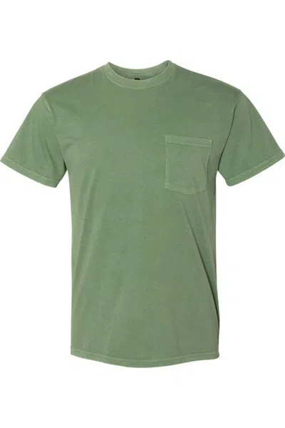 Next Level Inspired Dye Short Sleeve Pocket Crew In Blue