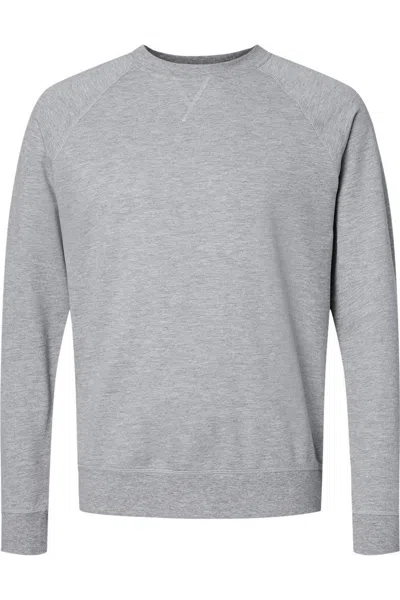 Next Level Laguna Raglan Crewneck Sweatshirt In Gray