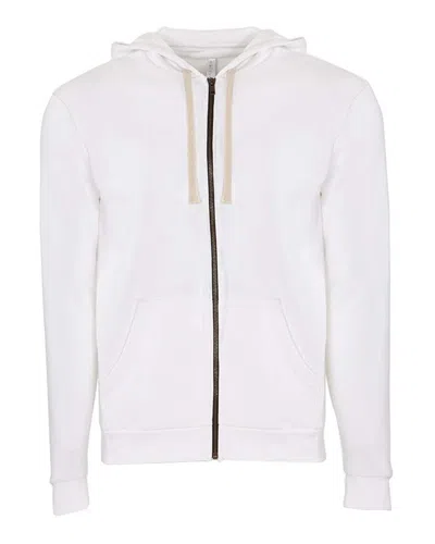 Next Level Men's Santa Barbara Full-zip Hoodie In White