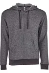 Next Level Pacifica Full-zip Hoodie In Gray