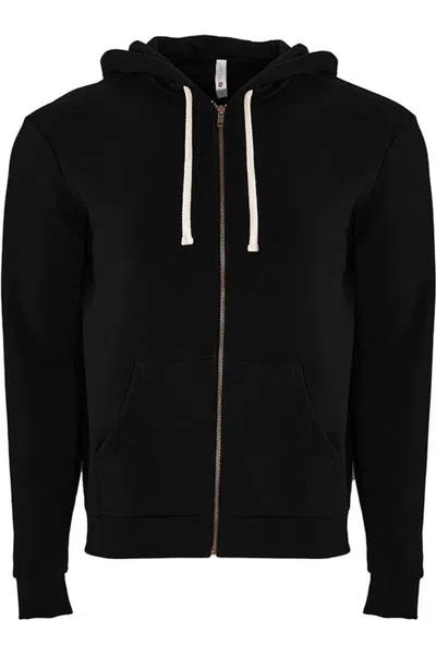 Next Level Santa Barbara Full-zip Hoodie In Black