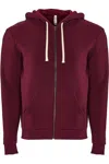 Next Level Santa Barbara Full-zip Hoodie In Red
