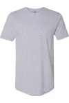 Next Level Unisex Cotton Long Body T-shirt In Grey