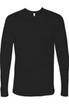 Next Level Unisex Cotton Long Sleeve T-shirt In Black