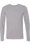 Next Level Unisex Cotton Long Sleeve T-shirt In Grey