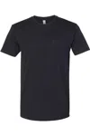 Next Level Unisex Cotton Pocket T-shirt In Black