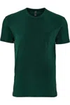 Next Level Unisex Cotton Pocket T-shirt In Green
