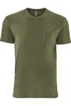 Next Level Unisex Cotton Pocket T-shirt In Green
