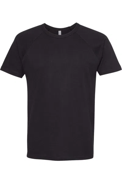Next Level Unisex Cotton Raglan T-shirt In Black