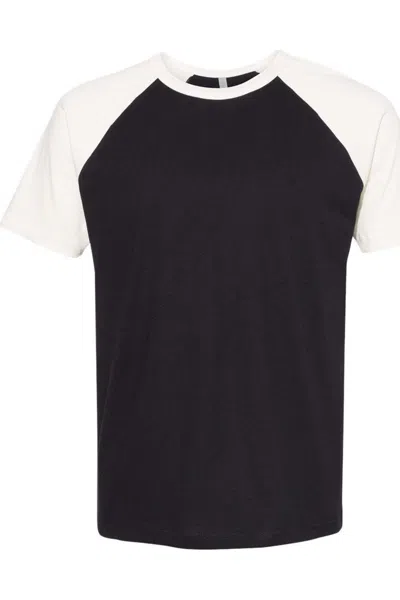 Next Level Unisex Cotton Raglan T-shirt In Black