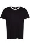 Next Level Unisex Cotton Ringer T-shirt In Black