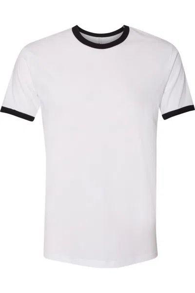 Next Level Unisex Cotton Ringer T-shirt In White