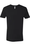 Next Level Unisex Cotton V-neck T-shirt In Black