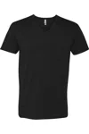 Next Level Unisex Cotton V-neck T-shirt In Black