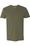 Next Level Unisex Cvc V-neck T-shirt In Green