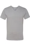 Next Level Unisex Cvc V-neck T-shirt In Grey