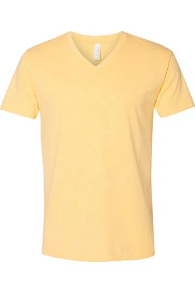 Next Level Unisex Cvc V-neck T-shirt In Yellow