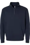 Next Level Unisex Fleece Quarter-zip Pullover In Blue