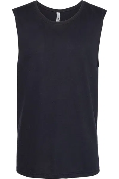 Next Level Unisex Lightweight Cotton/poly Muscle Tank In Blue