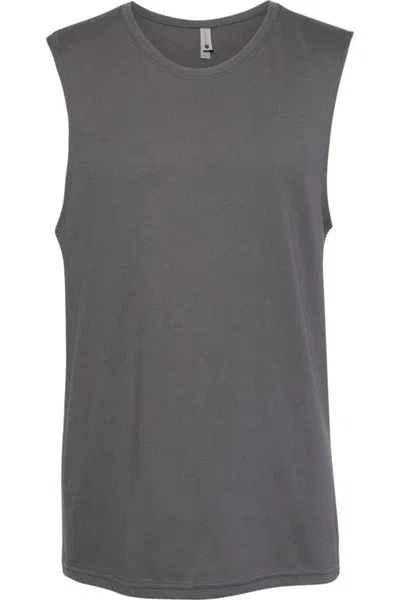 Next Level Unisex Lightweight Cotton/poly Muscle Tank In Gray